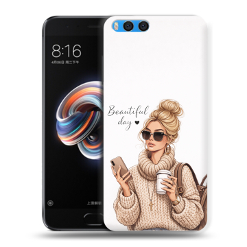 Силиконовый чехол на Xiaomi Mi Note 3 с принтом женский