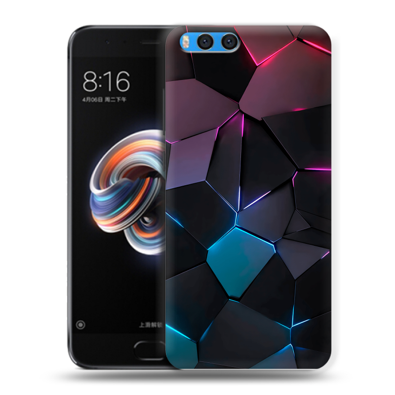 Силиконовый чехол на Xiaomi Mi Note 3 с принтом Геометрия неона Силиконовый чехол на Xiaomi Mi Note 3 с принтом Геометрия неона