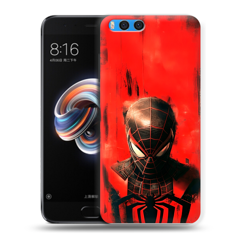 Силиконовый чехол на Xiaomi Mi Note 3 с принтом человек паук spiderman Силиконовый чехол на Xiaomi Mi Note 3 с принтом человек паук spiderman