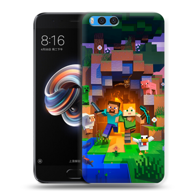 Силиконовый чехол на Xiaomi Mi Note 3 с принтом Майнкрафт Minecraft Силиконовый чехол на Xiaomi Mi Note 3 с принтом Майнкрафт Minecraft
