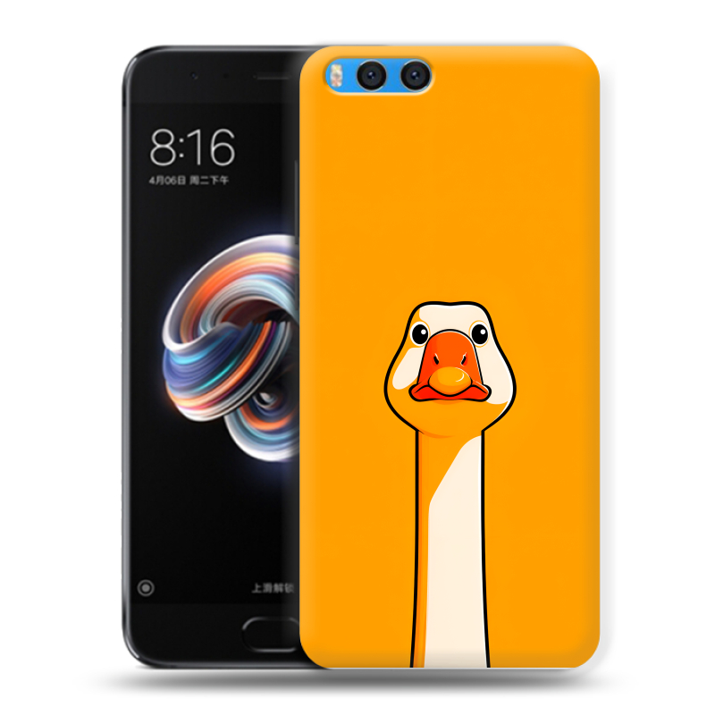 Силиконовый чехол на Xiaomi Mi Note 3 с принтом Смешная утка Силиконовый чехол на Xiaomi Mi Note 3 с принтом Смешная утка
