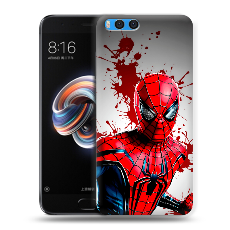 Силиконовый чехол на Xiaomi Mi Note 3 с принтом Spiderman Человек паук Силиконовый чехол на Xiaomi Mi Note 3 с принтом Spiderman Человек паук