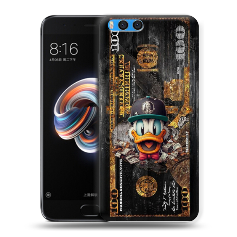 Силиконовый чехол на Xiaomi Mi Note 3 с принтом Дональд Дак Доллар Силиконовый чехол на Xiaomi Mi Note 3 с принтом Дональд Дак Доллар
