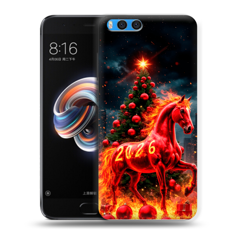 Силиконовый чехол на Xiaomi Mi Note 3 с принтом Новый год Силиконовый чехол на Xiaomi Mi Note 3 с принтом Новый год