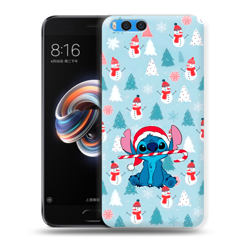 Силиконовый чехол на Xiaomi Mi Note 3 с принтом Стич Новый год Силиконовый чехол на Xiaomi Mi Note 3 с принтом Стич Новый год