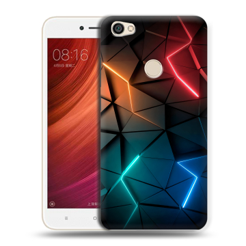 Силиконовый чехол на Xiaomi RedMi Note 5A Pro с принтом Абстракция неон