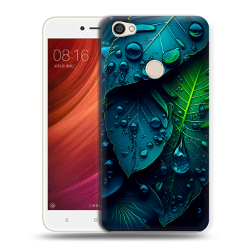 Силиконовый чехол на Xiaomi RedMi Note 5A Pro с принтом Листья