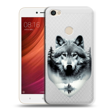 Силиконовый чехол на Xiaomi RedMi Note 5A Pro с принтом Волк в лесу Силиконовый чехол на Xiaomi RedMi Note 5A Pro с принтом Волк в лесу