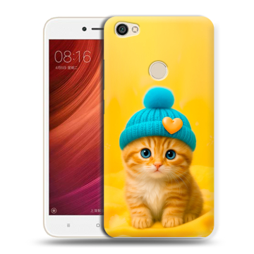 Силиконовый чехол на Xiaomi RedMi Note 5A Pro с принтом Котенок в шапке