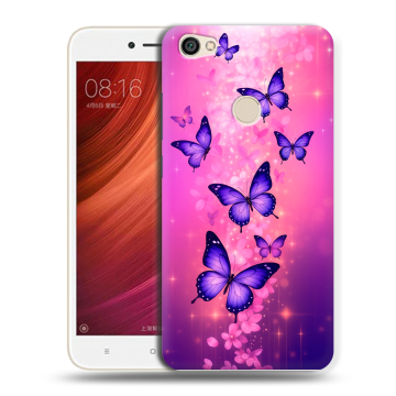 Силиконовый чехол на Xiaomi RedMi Note 5A Pro с принтом Бабочки Силиконовый чехол на Xiaomi RedMi Note 5A Pro с принтом Бабочки