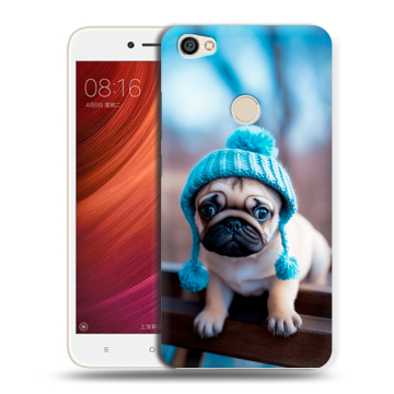 Силиконовый чехол на Xiaomi RedMi Note 5A Pro с принтом Мопс в шапке Силиконовый чехол на Xiaomi RedMi Note 5A Pro с принтом Мопс в шапке