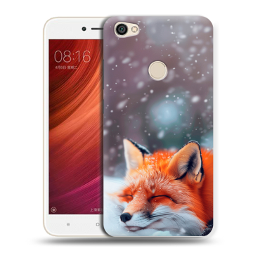 Силиконовый чехол на Xiaomi RedMi Note 5A Pro с принтом лиса Силиконовый чехол на Xiaomi RedMi Note 5A Pro с принтом лиса