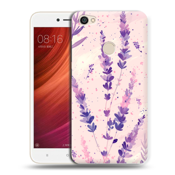 Силиконовый чехол на Xiaomi RedMi Note 5A Pro с принтом цветы лаванда Силиконовый чехол на Xiaomi RedMi Note 5A Pro с принтом цветы лаванда
