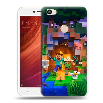 Силиконовый чехол на Xiaomi RedMi Note 5A Pro с принтом Майнкрафт Minecraft