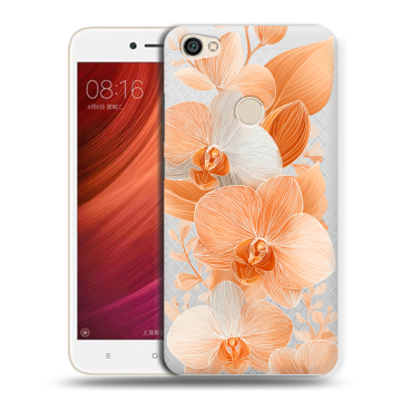 Силиконовый чехол на Xiaomi RedMi Note 5A Pro с принтом Бежевые цветы