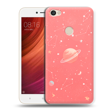 Силиконовый чехол на Xiaomi RedMi Note 5A Pro с принтом Розовый космос