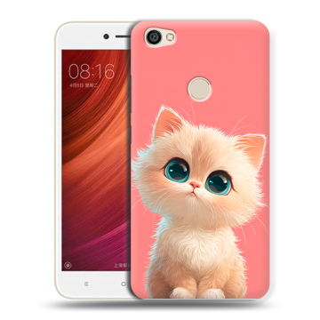Силиконовый чехол на Xiaomi RedMi Note 5A Pro с принтом Розовый котенок