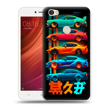 Силиконовый чехол на Xiaomi RedMi Note 5A Pro с принтом машины тачки