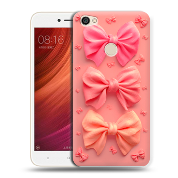 Силиконовый чехол на Xiaomi RedMi Note 5A Pro с принтом Розовые бантики Силиконовый чехол на Xiaomi RedMi Note 5A Pro с принтом Розовые бантики