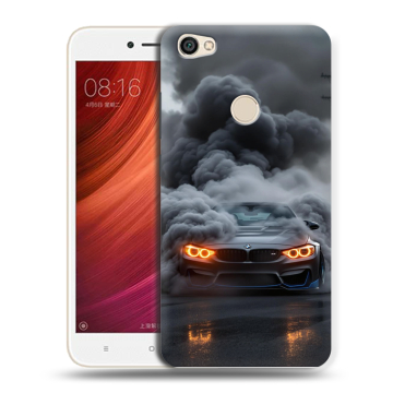 Силиконовый чехол на Xiaomi RedMi Note 5A Pro с принтом BMW БМВ