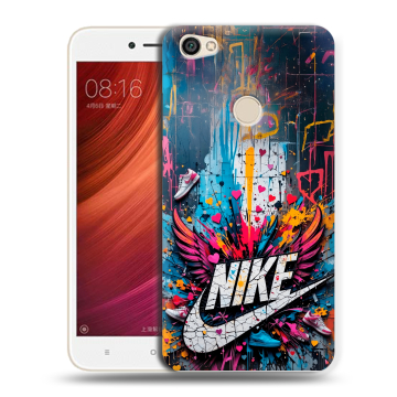 Силиконовый чехол на Xiaomi RedMi Note 5A Pro с принтом Nike Найк