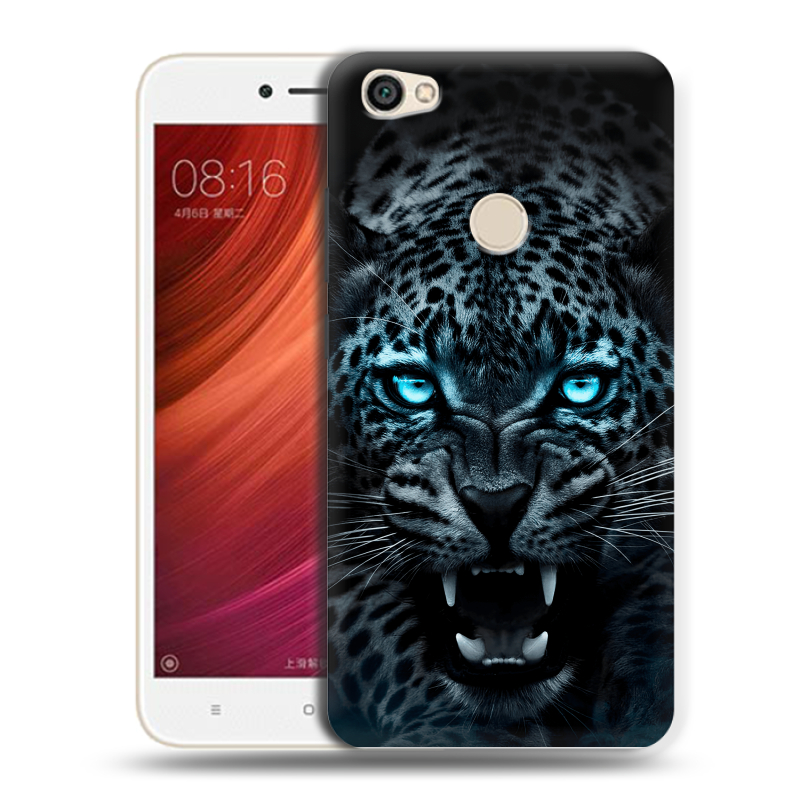 Пластиковый чехол на Xiaomi RedMi Note 5A Pro с принтом Темный леопард Пластиковый чехол на Xiaomi RedMi Note 5A Pro с принтом Темный леопард