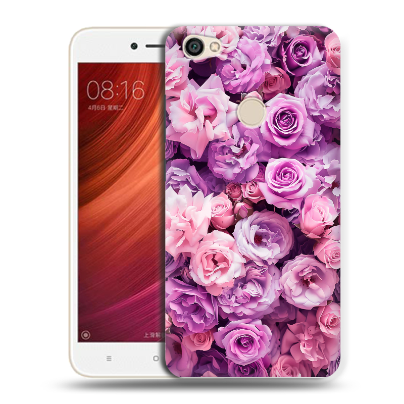 Пластиковый чехол на Xiaomi RedMi Note 5A Pro с принтом лавандовые розы Пластиковый чехол на Xiaomi RedMi Note 5A Pro с принтом лавандовые розы
