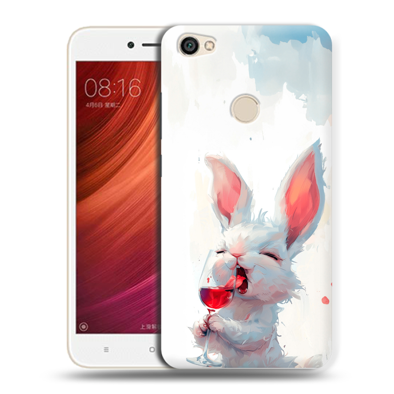 Силиконовый чехол на Xiaomi RedMi Note 5A Pro с принтом кролик зайчик Силиконовый чехол на Xiaomi RedMi Note 5A Pro с принтом кролик зайчик