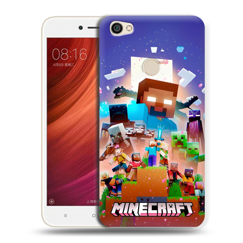 Силиконовый чехол на Xiaomi RedMi Note 5A Pro с принтом Майнкрафт Minecraft Силиконовый чехол на Xiaomi RedMi Note 5A Pro с принтом Майнкрафт Minecraft