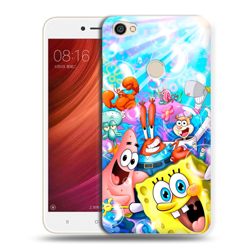 Пластиковый чехол на Xiaomi RedMi Note 5A Pro с принтом спанчбоб спанч боб Пластиковый чехол на Xiaomi RedMi Note 5A Pro с принтом спанчбоб спанч боб