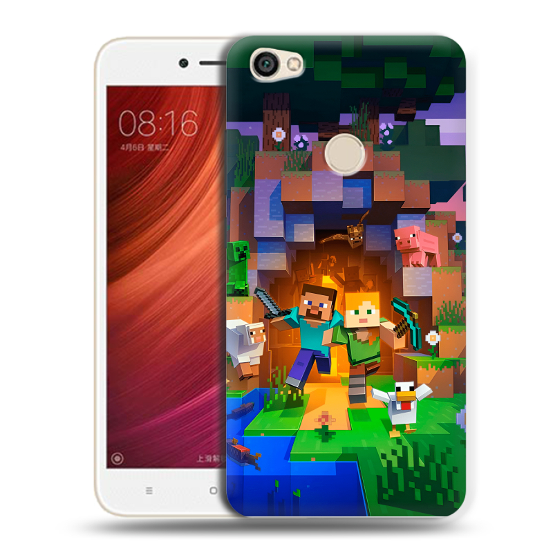 Пластиковый чехол на Xiaomi RedMi Note 5A Pro с принтом Майнкрафт Minecraft Пластиковый чехол на Xiaomi RedMi Note 5A Pro с принтом Майнкрафт Minecraft