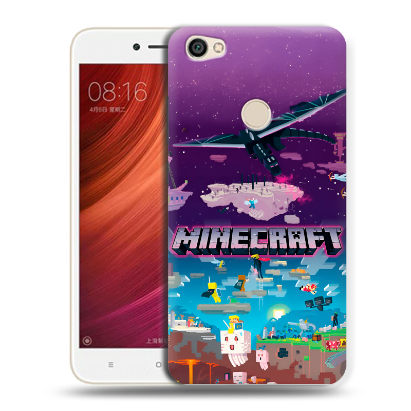 Пластиковый чехол на Xiaomi RedMi Note 5A Pro с принтом Майнкрафт Minecraft Пластиковый чехол на Xiaomi RedMi Note 5A Pro с принтом Майнкрафт Minecraft