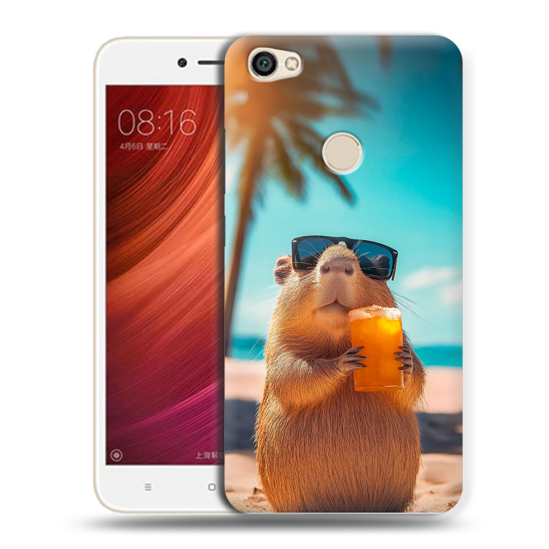 Пластиковый чехол на Xiaomi RedMi Note 5A Pro с принтом Капибара Пластиковый чехол на Xiaomi RedMi Note 5A Pro с принтом Капибара