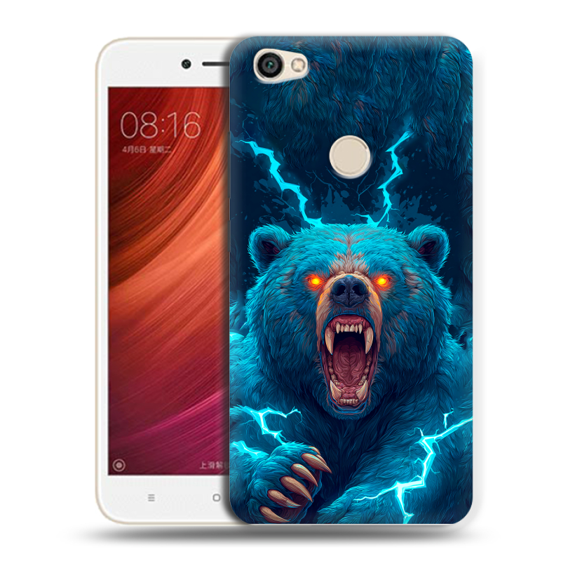 Силиконовый чехол на Xiaomi RedMi Note 5A Pro с принтом Медведь Силиконовый чехол на Xiaomi RedMi Note 5A Pro с принтом Медведь