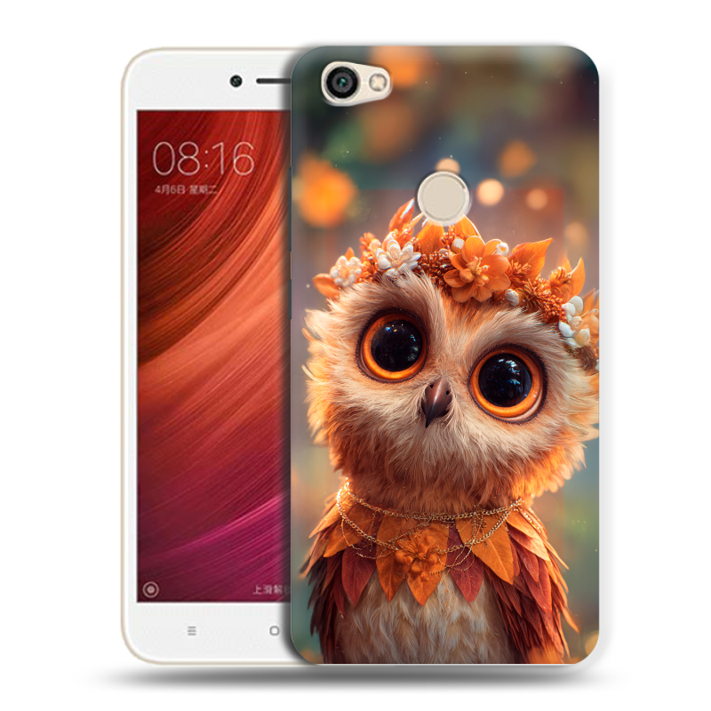 Пластиковый чехол на Xiaomi RedMi Note 5A Pro с принтом Милая сова Пластиковый чехол на Xiaomi RedMi Note 5A Pro с принтом Милая сова