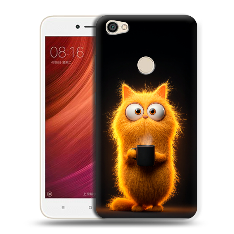 Силиконовый чехол на Xiaomi RedMi Note 5A Pro с принтом Смешной кот Силиконовый чехол на Xiaomi RedMi Note 5A Pro с принтом Смешной кот