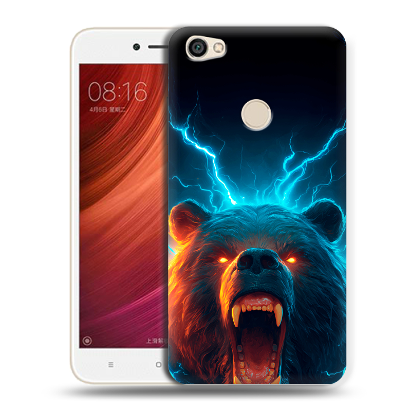 Силиконовый чехол на Xiaomi RedMi Note 5A Pro с принтом Медведь Силиконовый чехол на Xiaomi RedMi Note 5A Pro с принтом Медведь
