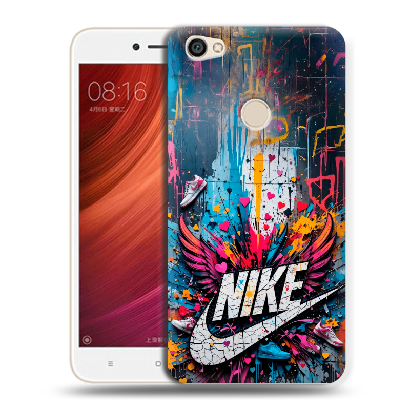 Пластиковый чехол на Xiaomi RedMi Note 5A Pro с принтом Nike Найк Пластиковый чехол на Xiaomi RedMi Note 5A Pro с принтом Nike Найк