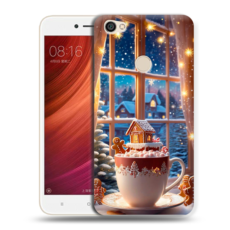 Силиконовый чехол на Xiaomi RedMi Note 5A Pro с принтом Новый год Силиконовый чехол на Xiaomi RedMi Note 5A Pro с принтом Новый год