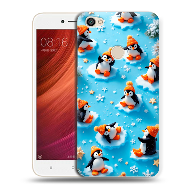 Силиконовый чехол на Xiaomi RedMi Note 5A Pro с принтом Новый год Силиконовый чехол на Xiaomi RedMi Note 5A Pro с принтом Новый год