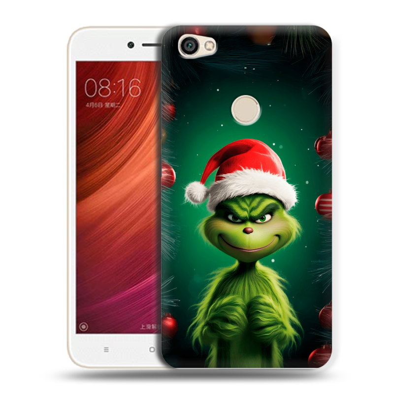 Силиконовый чехол на Xiaomi RedMi Note 5A Pro с принтом Гринч Новый год Рождество Силиконовый чехол на Xiaomi RedMi Note 5A Pro с принтом Гринч Новый год Рождество
