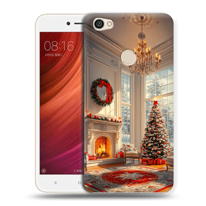 Силиконовый чехол на Xiaomi RedMi Note 5A Pro с принтом Новый год Силиконовый чехол на Xiaomi RedMi Note 5A Pro с принтом Новый год