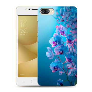 Пластиковый чехол на ASUS ZenFone 4 Max ZC520KL с принтом голубые орхидеи