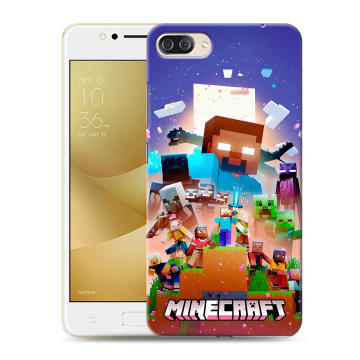 Пластиковый чехол на ASUS ZenFone 4 Max ZC520KL с принтом Майнкрафт Minecraft Пластиковый чехол на ASUS ZenFone 4 Max ZC520KL с принтом Майнкрафт Minecraft