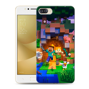 Пластиковый чехол на ASUS ZenFone 4 Max ZC520KL с принтом Майнкрафт Minecraft Пластиковый чехол на ASUS ZenFone 4 Max ZC520KL с принтом Майнкрафт Minecraft