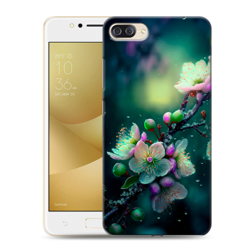 Пластиковый чехол на ASUS ZenFone 4 Max ZC520KL с принтом Цветы и мрамор