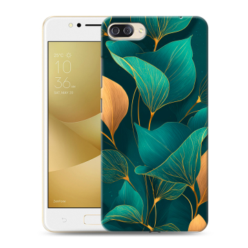 Пластиковый чехол на ASUS ZenFone 4 Max ZC520KL с принтом Листья и золото