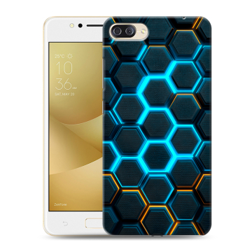 Пластиковый чехол на ASUS ZenFone 4 Max ZC520KL с принтом Неоновые соты