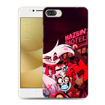 Пластиковый чехол на ASUS ZenFone 4 Max ZC520KL с принтом Hazbin Hotel Отель Хазбин