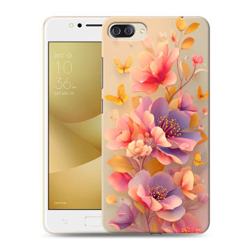 Пластиковый чехол на ASUS ZenFone 4 Max ZC520KL с принтом Цветы и бабочки